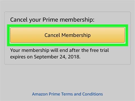 how to cancel Amazon prime membership